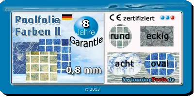 Schwimmbadfolie in Sonderfarben 2 wie marmor, mosaik oder carrara