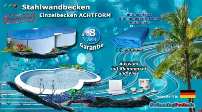 Stahlwandbecken achtform