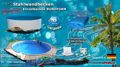 Stahlwandbecken rund