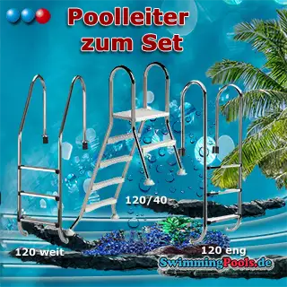 Poolleiter zum Komplettset 623 x 360 x 120, oben über dem Preis auswählbar