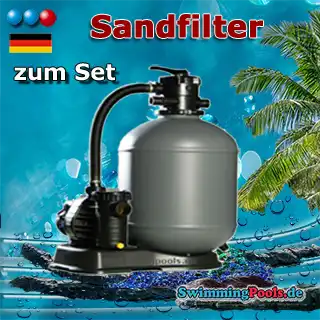 Filteranlage Aquatechnix für Stahlwandpool Komplettset rund Set 550 x 120 cm