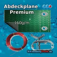 Auswahl achtform Pool Abdeckplane für den Winter aber auch im Sommer einsetzbar