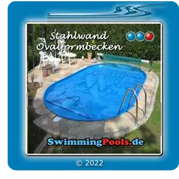 Pool 800 x 400 x 150 oval mit einem Beckenvolumen von ca. 39000 Liter ist nur Erdeinbau geeignet