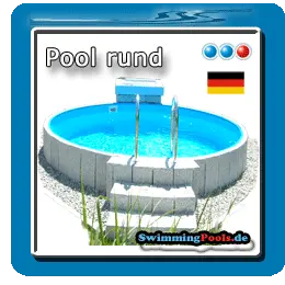 Stahlwand Pool rund Ø 550 cm und einer Tiefe von 120 ist für den Einbau ins Erdreich und als Aufstellbecken geeignet