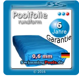 Poolfolie 0,6 mm adriablau zum Set 90 Tief